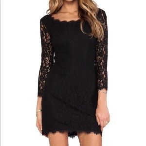 DVF Pink Zarita Lace Cocktail Dress